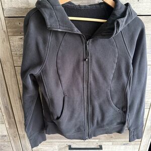 Black Zip-Up scooba Hoodie - Lululemon
